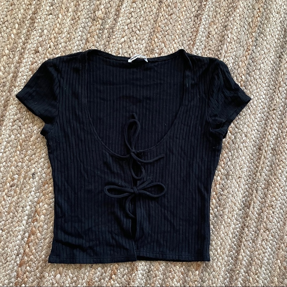 Reformation Tie-Front Top